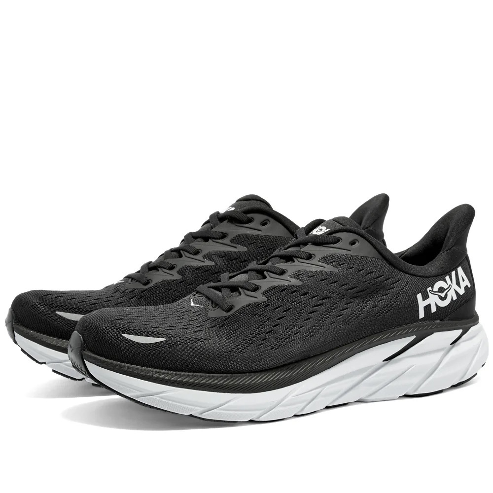 HOKA ONE Women's Clifton 8 - Black/White - size 9.5